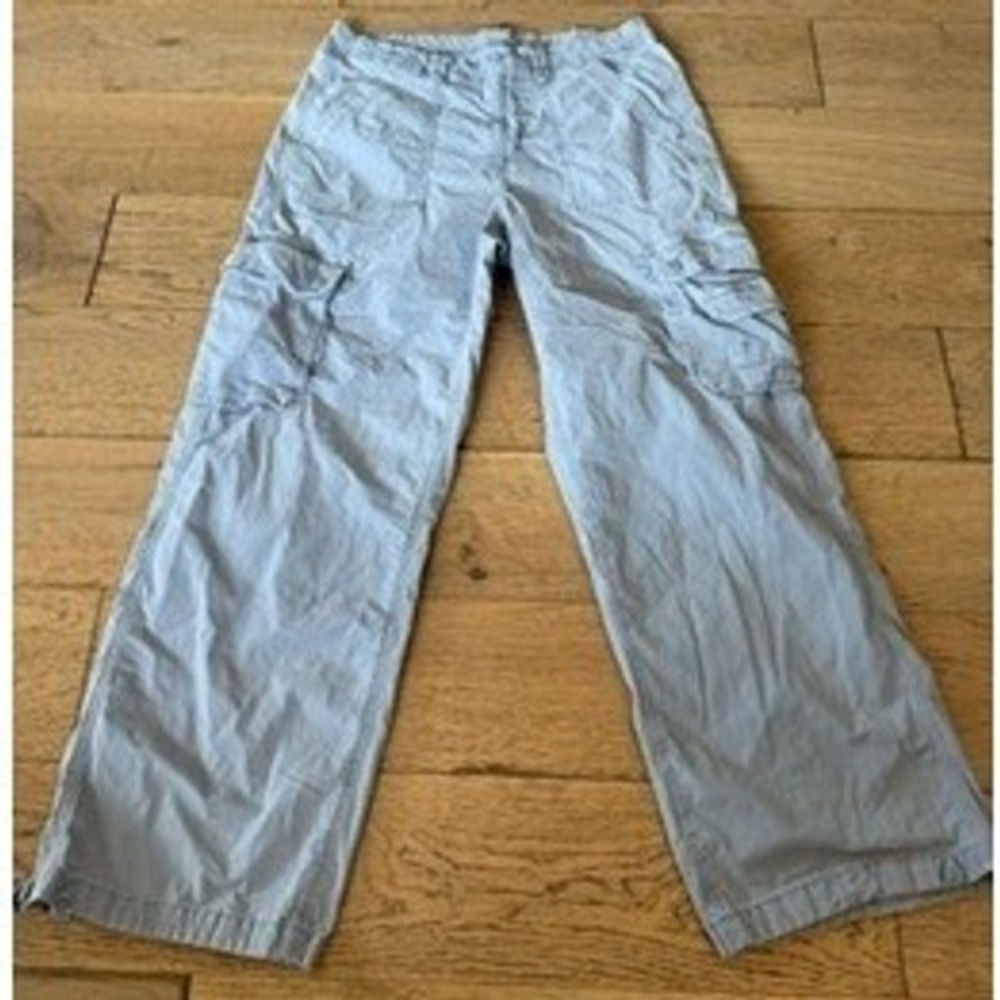 American Eagle Baggy Jogger Cargo Pants 12 Blue Grey Good Stretch Utility (1693)